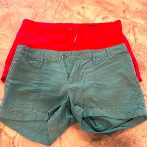 Gap Shorts - pink and teal size 8